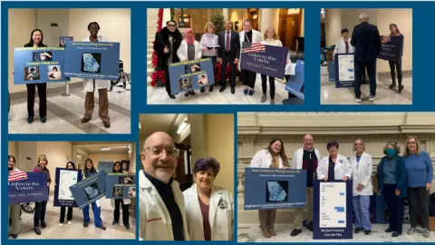 Another collage of images showing GC4GS members promoting gun violence laws at the capitol