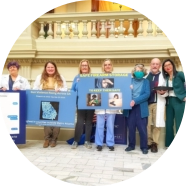 Physicians at the capitol supporting legislation to protect children from gun violence